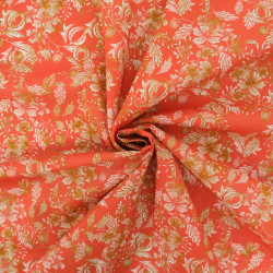 Popeline de Coton Mila Millie Tangerine - Maison Klem