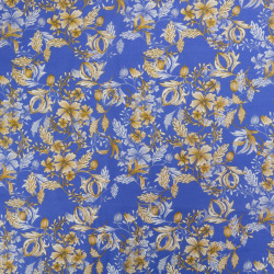 Popeline de Coton Mila Millie Royal - Maison Klem