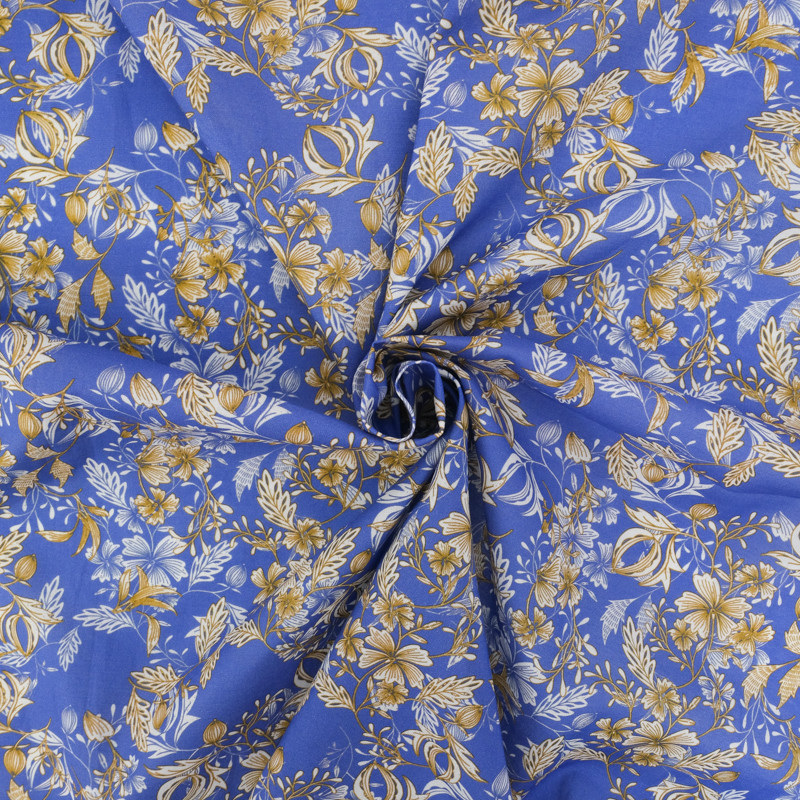 Popeline de Coton Mila Millie Royal - Maison Klem