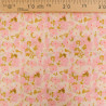 Popeline de Coton Mila Flora Rose Kaki - Maison Klem