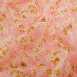 Voile de Coton Mila Flora Rose Kaki - Maison Klem