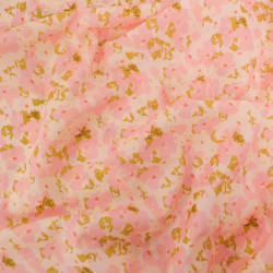 Popeline de Coton Mila Flora Rose Kaki - Maison Klem