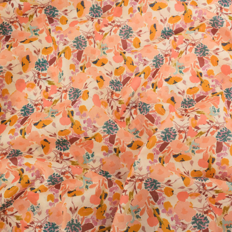 Popeline de Coton Mila Sue Rose - Maison Klem