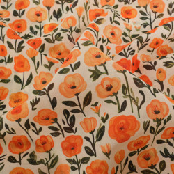 Voile de Coton Mila Isis Papaye - Maison Klem