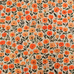 Voile de Coton Mila Isis Papaye - Maison Klem