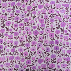 Popeline de Coton Mila Isis Mauve - Maison klem