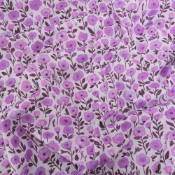 Popeline de Coton Mila Isis Mauve - Maison klem