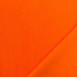 Velours 500 Raies Orange Vif - Maison Klem