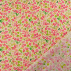 Popeline de Coton Mila Olga Rose Vert - Maison Klem