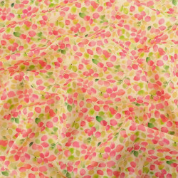 Popeline de Coton Mila Olga Rose Vert - Maison Klem