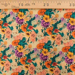 Voile de Coton Mila Romancia Papaye - Maison Klem