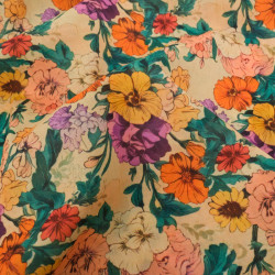 Voile de Coton Mila Romancia Papaye - Maison Klem