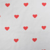 Tissu Jersey de Coton Mini Cœurs Rouges - Maison Klem