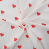 Tissu Jersey de Coton Mini Cœurs Rouges - Maison Klem