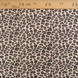 Tissu Jersey de Coton Mini Léopard Fond Beige - Maison Klem