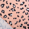 Tissu Jersey de Coton Léopard Rose - Maison klem