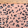 Tissu Jersey de Coton Léopard Rose - Maison klem
