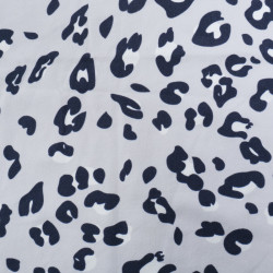 Tissu Jersey de Coton Léopard Gris Perle - Maison Klem