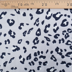 Tissu Jersey de Coton Léopard Gris Perle - Maison Klem