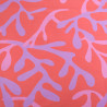 Tissu Jersey de Coton Coraux Corail et Mauve - Maison Klem
