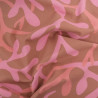 Tissu Jersey de Coton Coraux Coffee et Rose - Maison Klem