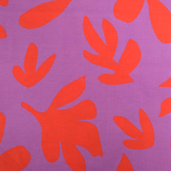 Tissu Jersey de Coton Mona Violine et Rouge - Maison Klem