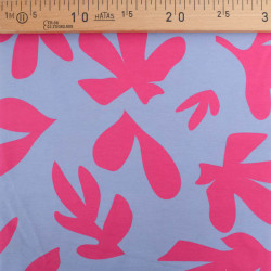 Tissu Jersey de Coton Mona Violine et Rouge - Maison Klem