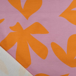 Tissu Jersey de Coton Mona Mauve et Ocre - Maison Klem