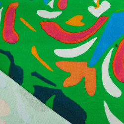 Tissu Jersey de Coton Olga Vert - Maison Klem