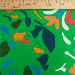 Tissu Jersey de Coton Olga Vert - Maison Klem