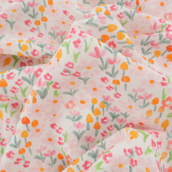 Viscose Impression Digitale Mini Fleurs Roses - Maison Klem