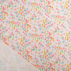 Viscose Impression Digitale Mini Fleurs Roses - Maison Klem