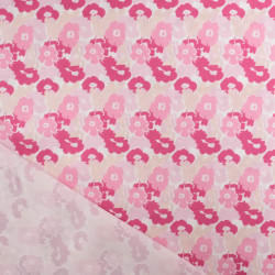 Viscose Impression Digitale Fleuri Nuances Roses - Maison Klem