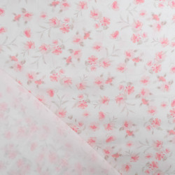 Viscose Impression Digitale Fleurs Roses Vintages - Maison Klem
