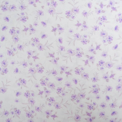 Viscose Impression Digitale Fleurs Violettes Vintages - Maison Klem