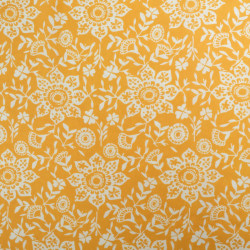 Viscose Impression Digitale Ethnique Floral Moutarde - Maison Klem