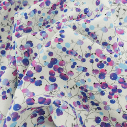 Viscose Impression Digitale Petites Baies Myrtille - Maison Klem