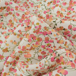 Viscose Impression Digitale Petites Baies Roses - Maison Klem