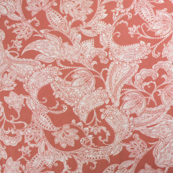 Viscose Impression Digitale Floral Cachemire Marsala - Maison Klem