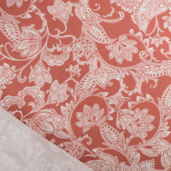 Viscose Impression Digitale Floral Cachemire Marsala - Maison Klem