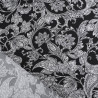 Viscose Impression Digitale Floral Cachemire Noir - Maison Klem