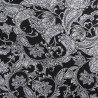 Viscose Impression Digitale Floral Cachemire Noir - Maison Klem