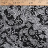 Viscose Impression Digitale Floral Cachemire Noir - Maison Klem