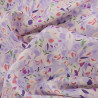 Viscose Impression Digitale Motif Abstrait Lavande - Maison Klem
