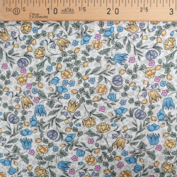 Viscose Impression Digitale Jardin Anglais Bleu - Maison klem