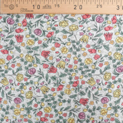 Viscose Impression Digitale Jardin Anglais Rouge - Maison Klem