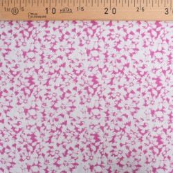 Viscose Impression Digitale Fleurs Paint Framboise - Maison klem