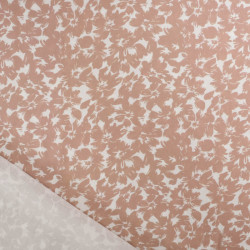 Viscose Impression Digitale Fleurs Paint Taupe - Maison Klem
