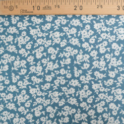 Viscose Impression Digitale Bleu Gris Lisa - Maison Klem