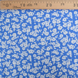 Viscose Impression Digitale Bleu Céruléum Lisa - Maison Klem